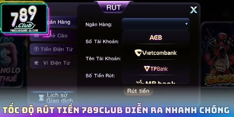Tốc độ rút tiền tại 789CLUB diễn ra nhanh chóng 